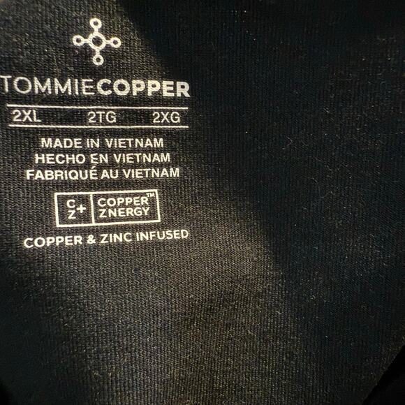 Tommie Copper Lower Back Support Shirt, Black, Men's Size 2XL, NWOT - Picture 8 of 8